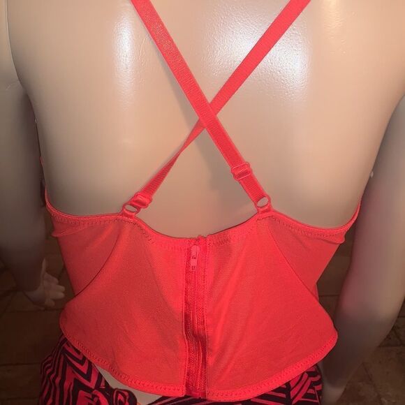 Red Bustier Corset Top - Picture 6 of 6